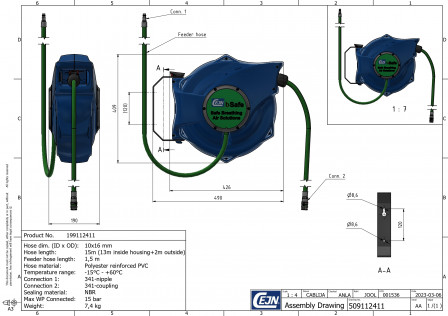 Enrouleurs de tuyaux SafetyReel bSafe