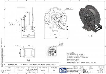 Enrouleurs de tuyaux OpenReel SS