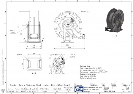 Enrouleurs de tuyaux OpenReel SS