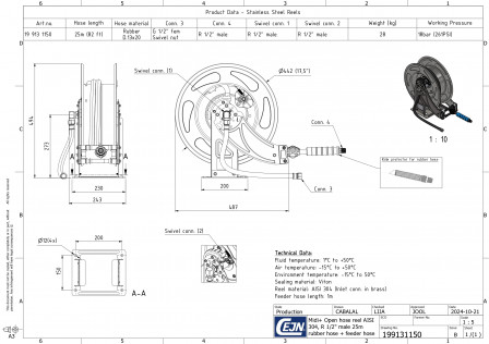 Enrouleurs de tuyaux OpenReel SS