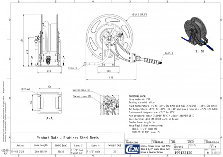 Enrouleurs de tuyaux OpenReel SS