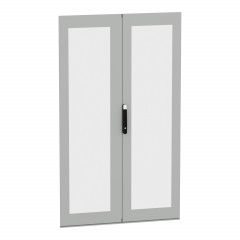 Spacial - double porte vitrée pour cellule SFN & armoire SM - H=2000xL=1200mm