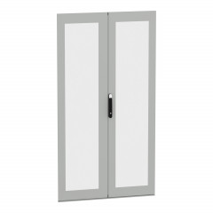 Spacial - double porte vitrée pour cellule SFN & armoire SM - H=2200xL=1200mm
