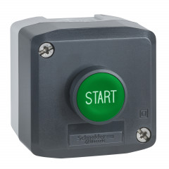 Harmony boite - 1 bouton poussoir vert affleurant Ø22 - 1F - Start