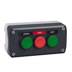 Harmony boite - 3 boutons poussoirs Ø22 - vert /rouge /vert