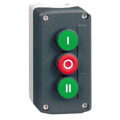 Harmony boite - 3 boutons poussoirs Ø22 - vert /rouge /vert