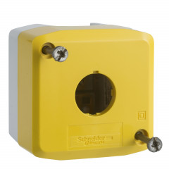 Harmony boite - 1 trou - couvercle jaune - fond gris clair - UL/CSA
