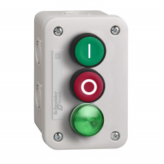 Harmony XALE - boîte à boutons - BP vert 1F + BP rouge 1O - voyant vert LED 230V
