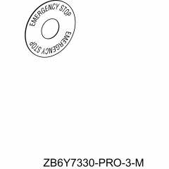Harmony ZB6 - étiquette - Ø16 - Ø45mm - EMERGENCY STOP