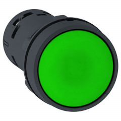 Harmony bouton-poussoir affleurant - Ø22 - vert - à accrochage - 1O+1F