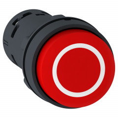 Harmony bouton-poussoir dépassant - Ø22 - rouge - 1O+1F -Blanc O
