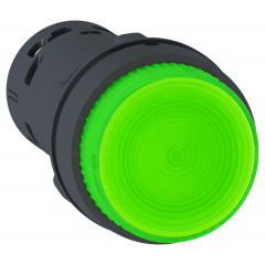 Harmony bouton poussoir lumineux - Ø22 - BA9s verte - à impulsion - 1F - 230v