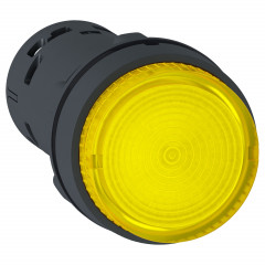 Harmony bouton poussoir lumineux - Ø22 - LED jaune - à impulsion - 1F - 24v