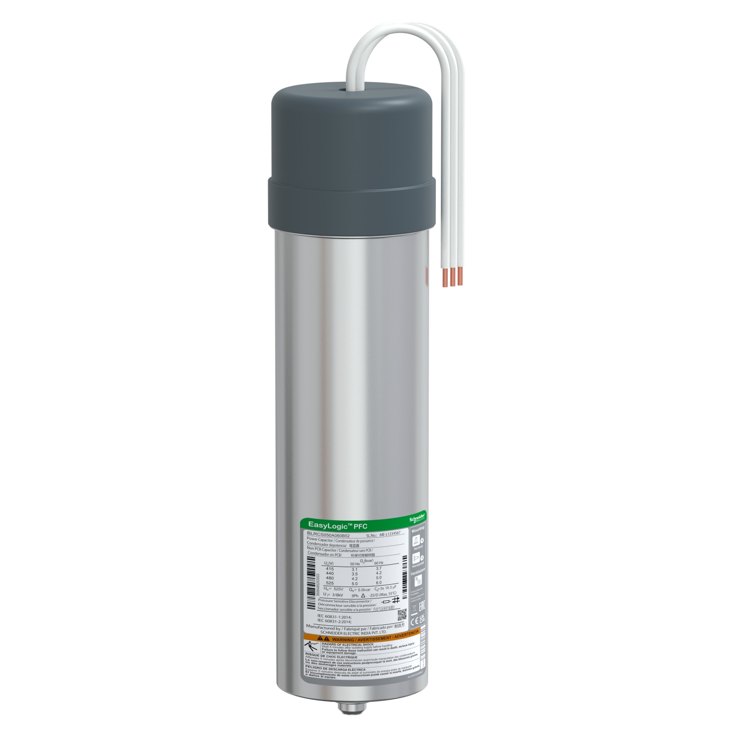CONDENSATEUR CAN SDY 5/6K VAR 525V