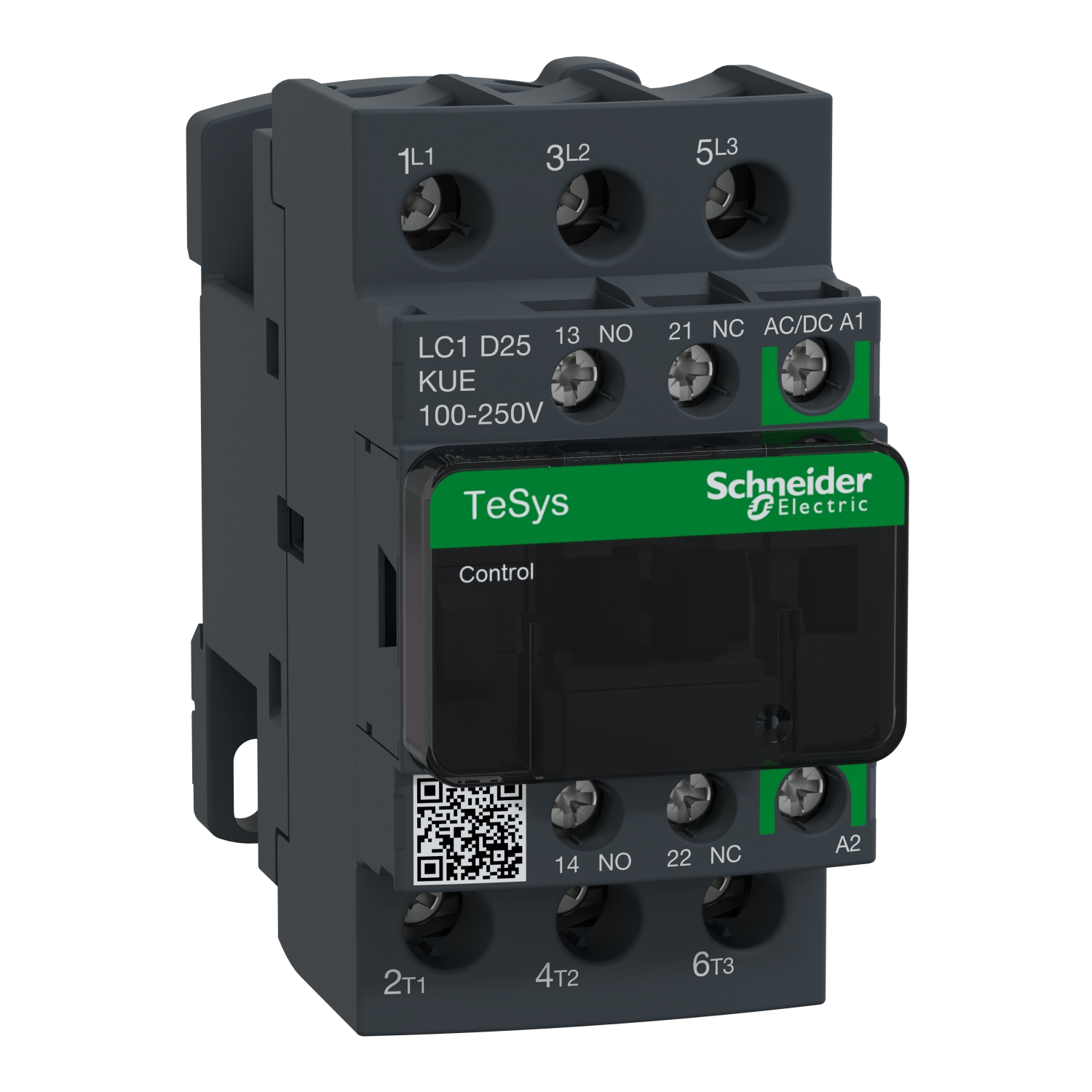 TeSys D - contacteur - 3P(3 NO) - AC3 - <= 440V 25A - 100 à 250Vca-cc