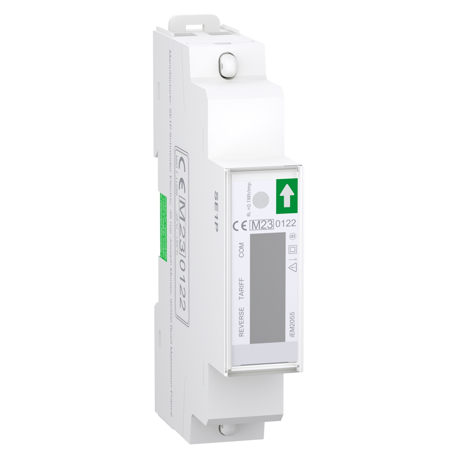 Acti9 iEM - compteur d'energie mono - 230V - 45A - afficheur Modbus - MID