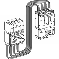 Compact INV400-630 amont/NSX400 aval - liaison souple - vertical - côte à côte
