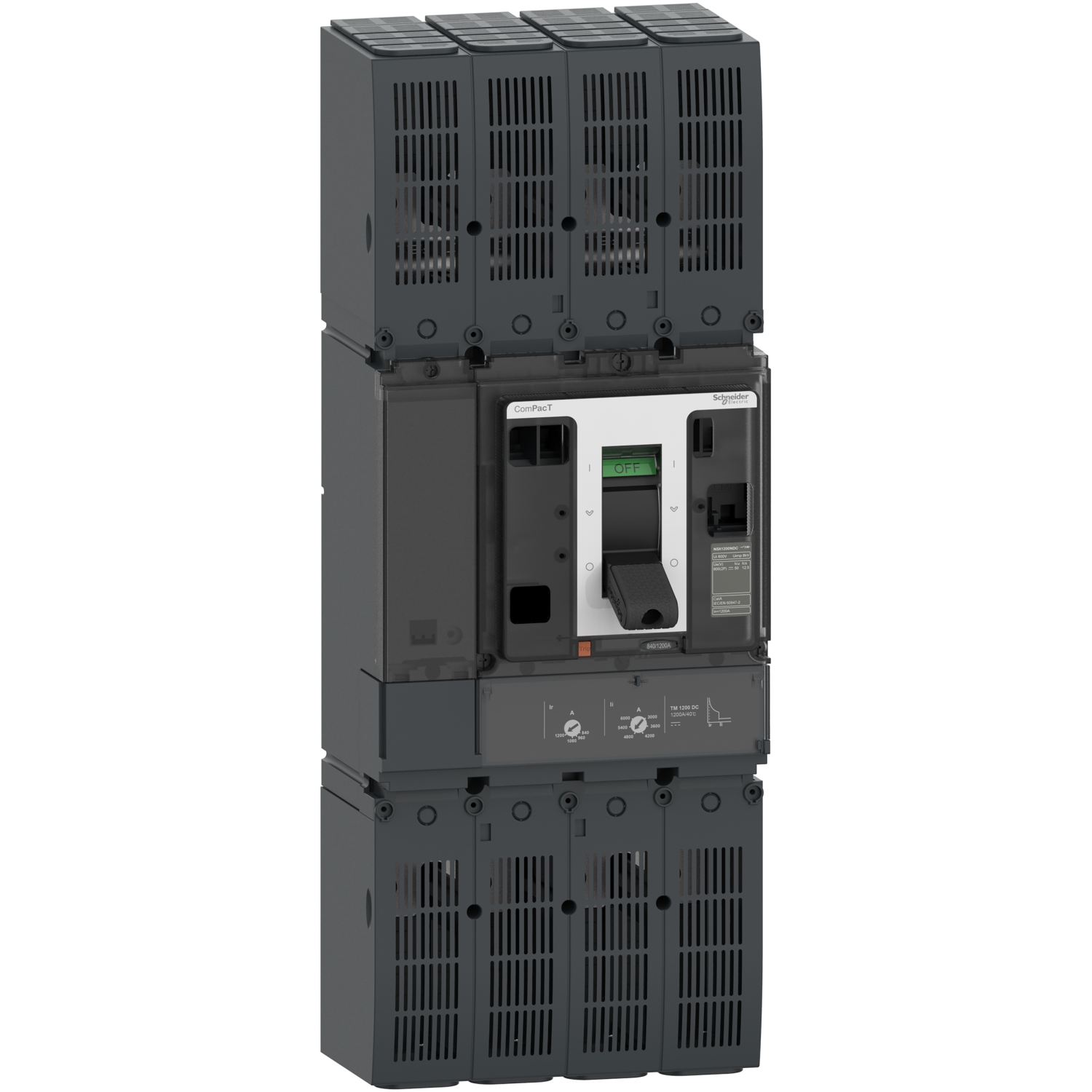 ComPacT NSX1200N DC - Disjoncteur - TM-DC 1000A - 2P2D - 50kA - câblage borne