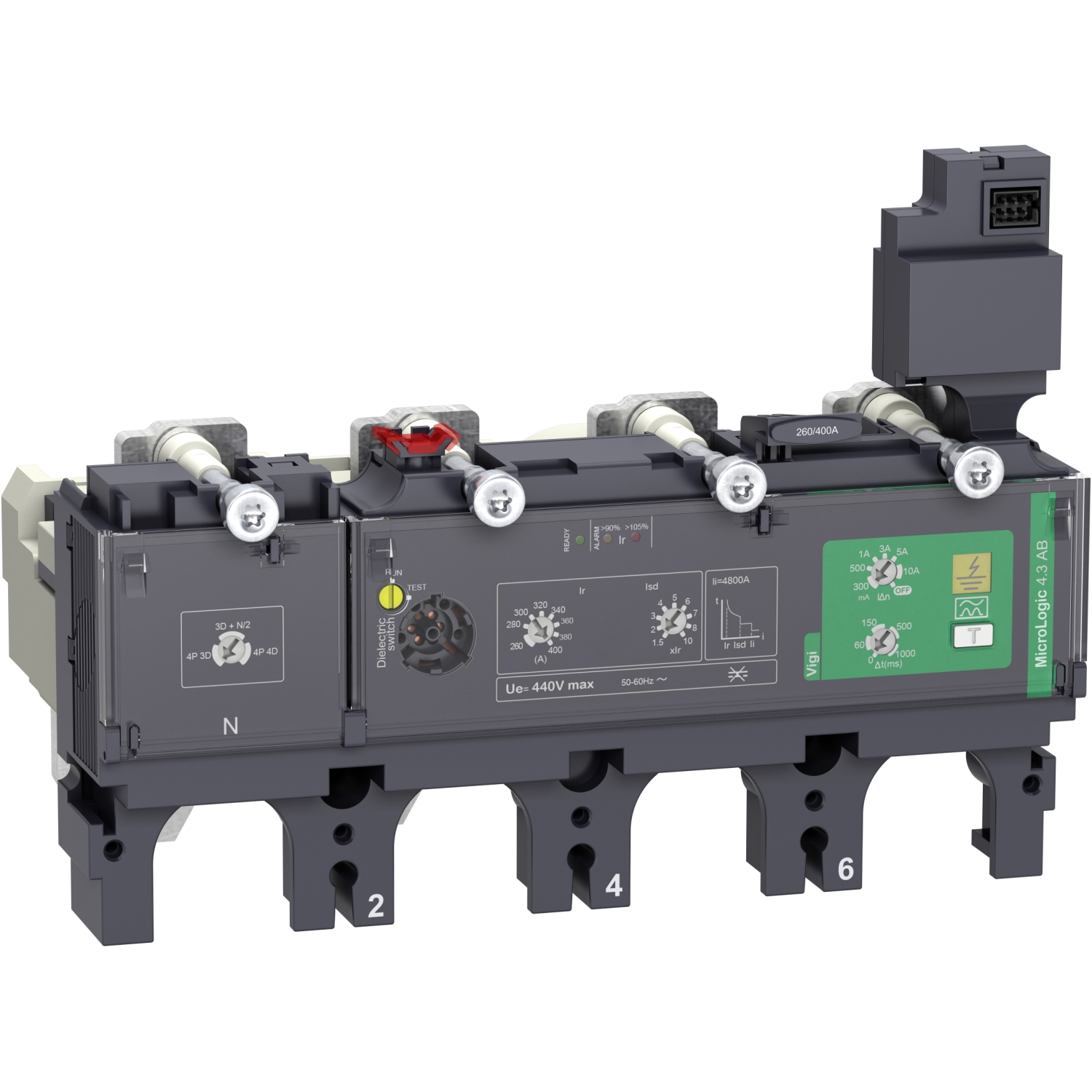 ComPacT NSX - Déclencheur MicroLogic 4.3 AB 400A - 4P4D pour NSX400-630