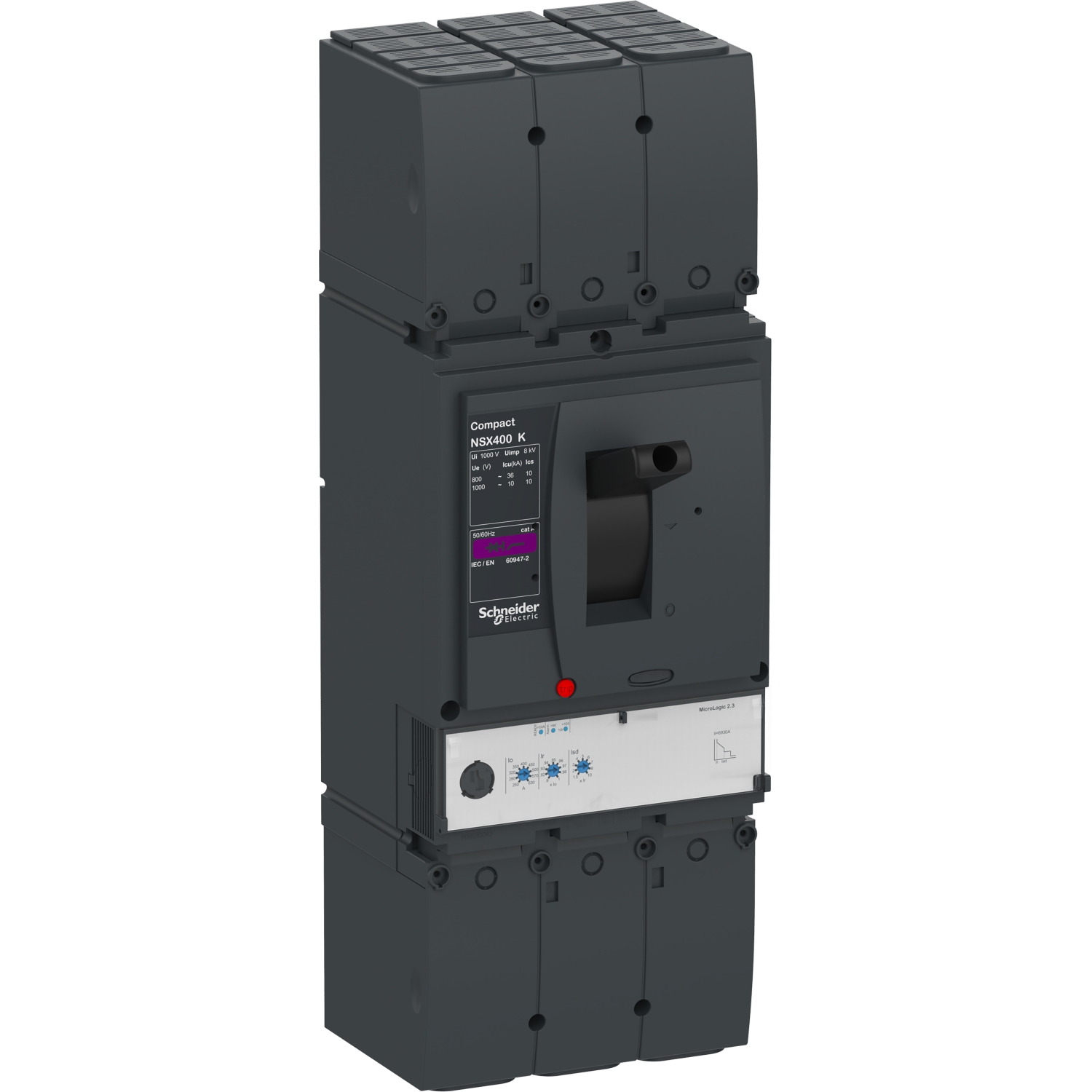 ComPacT NSX400K - Disjoncteur - MicroLogic 2.3 250A - 3P3D - 10kA - montage fixe