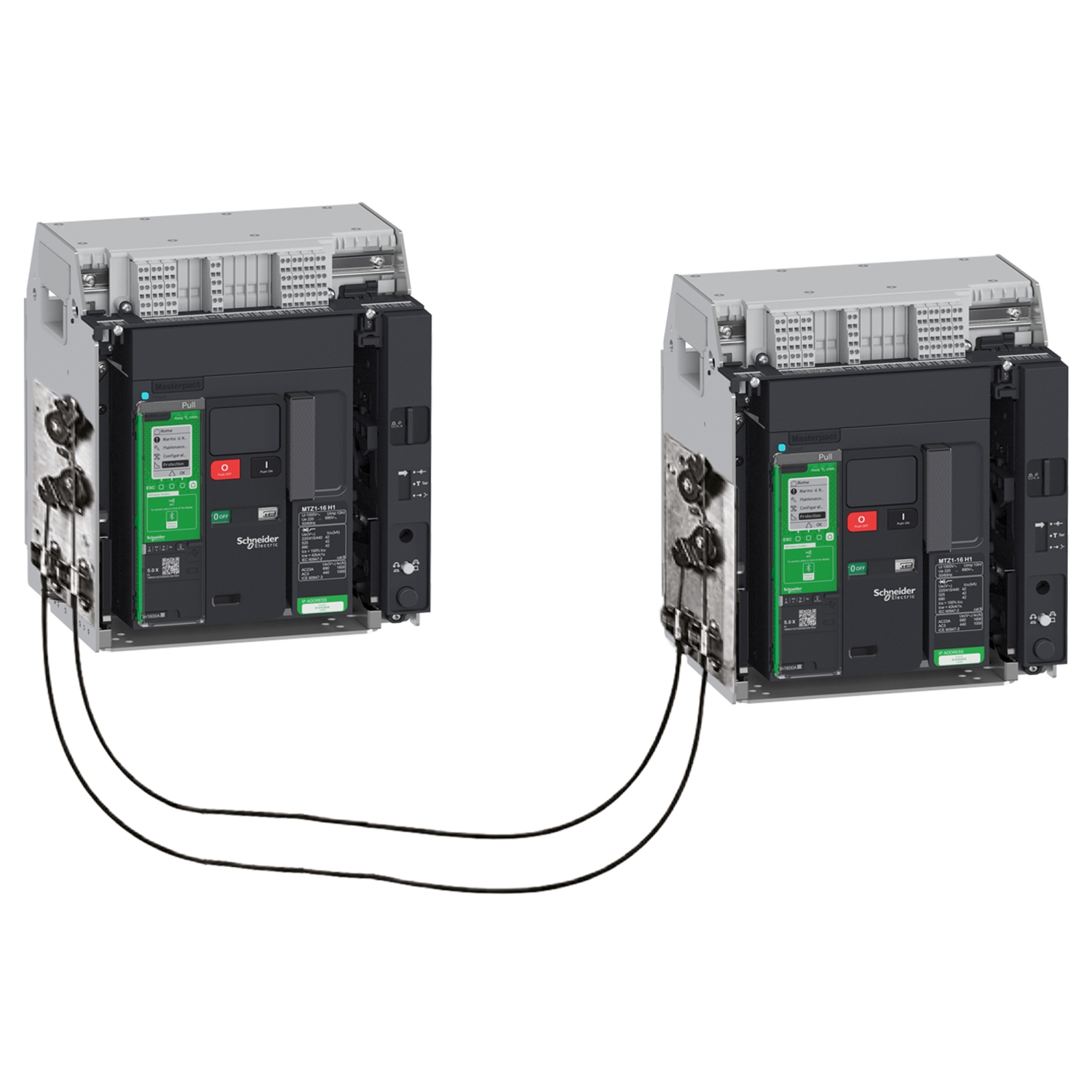ComPacT NS - MaterPacT MTZ1 - interverrouillage à tringle pr 2 appareils - débro