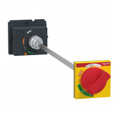 ComPacT NSX - Cde rotative prolongée - poignée rouge plastron jaune pour NSX250
