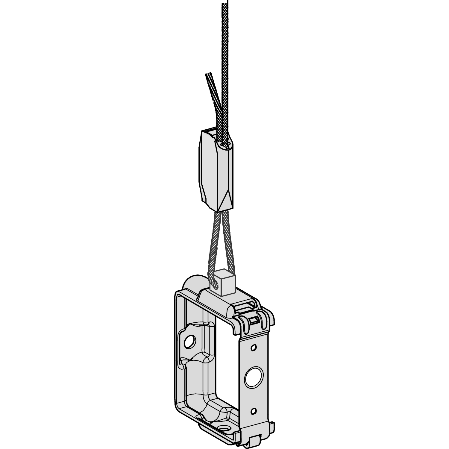 Canalis KBB - étrier universel pour cable acier