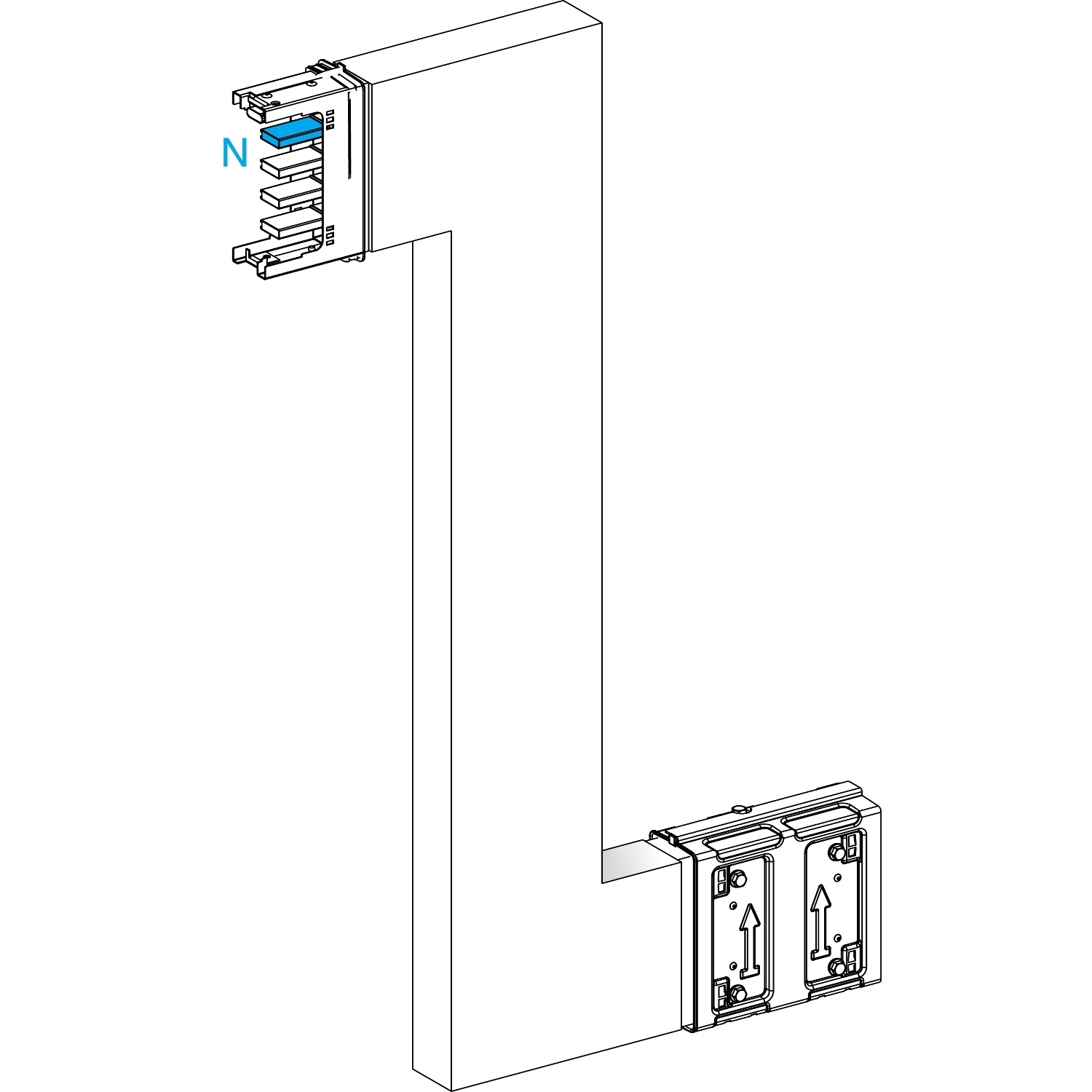 Canalis KSA - Zed vertical 250A - A&C=250mm - B=250-750mm