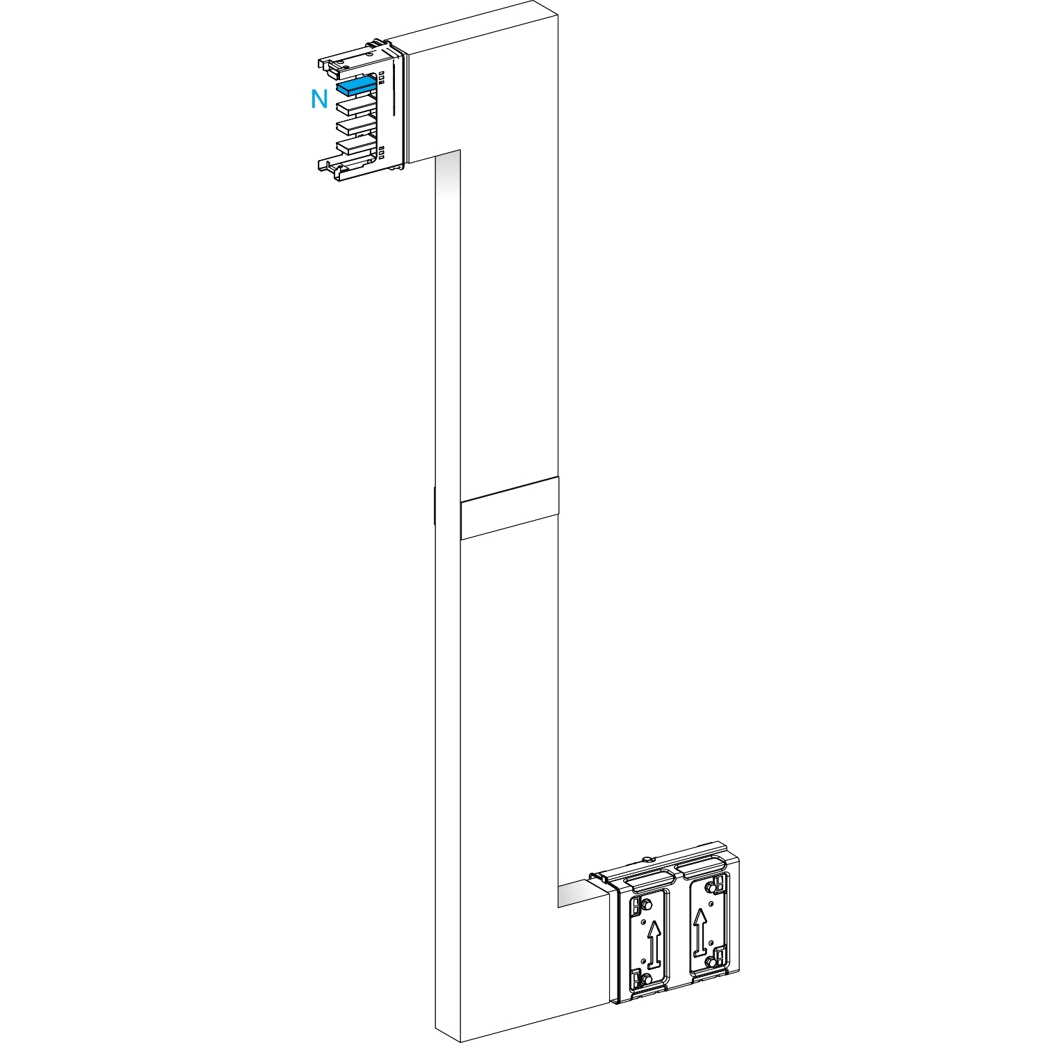Canalis KSA - Zed vertical coupe feu 250A - A&C=250mm - B=250-750mm