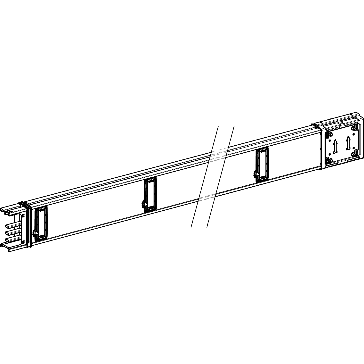 Canalis KSA - élément droit 250A - 3m - 3L+PE - 12 fenêtres