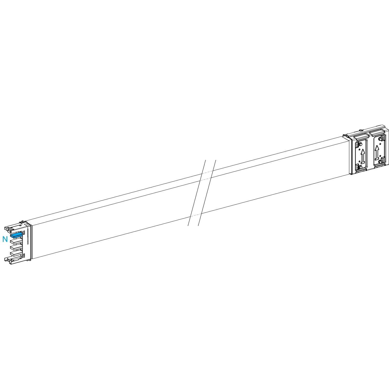 Canalis KSA - élément droit 400A - 3m - 3L+N+PE transport