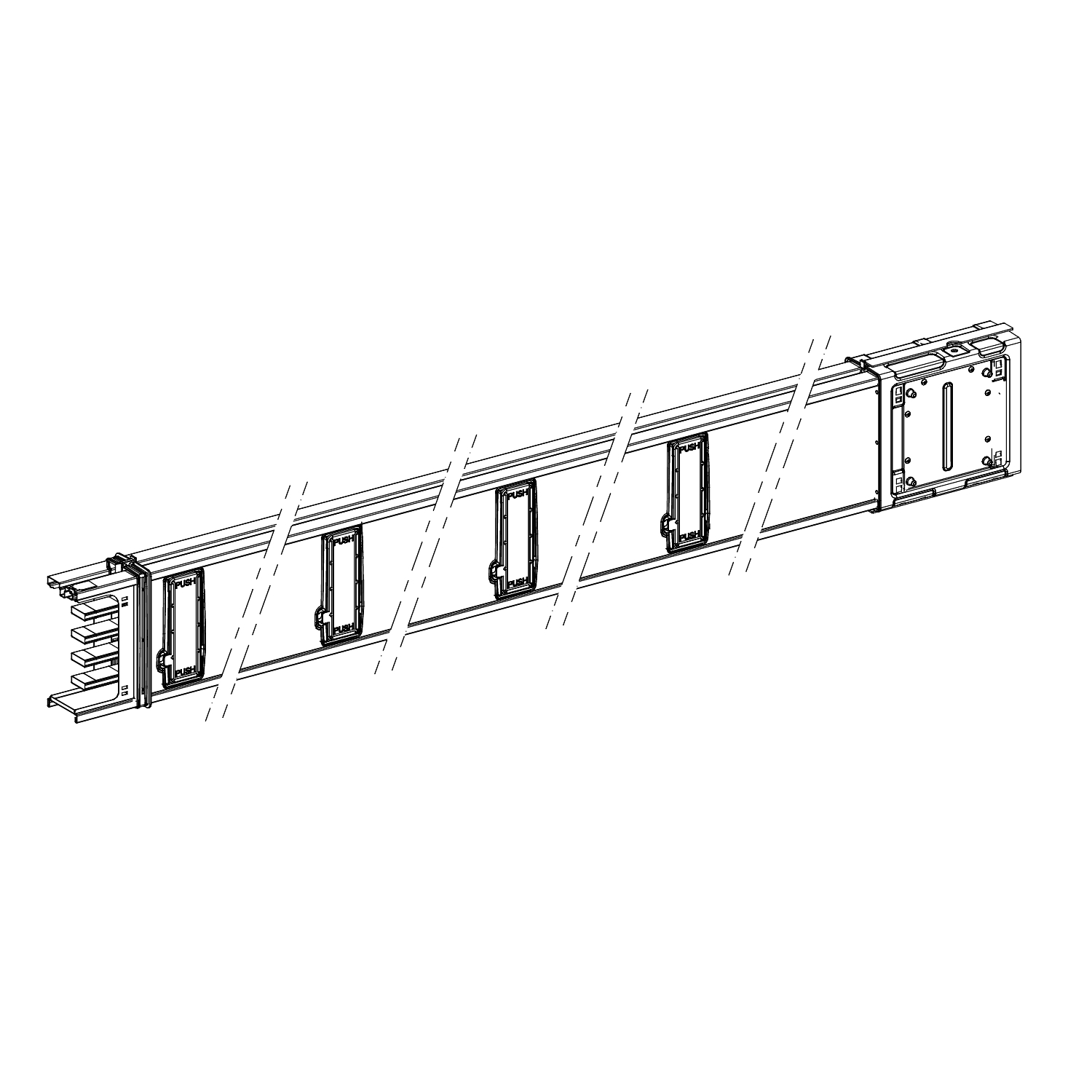 Canalis KSA - élément droit 250A - 2m - 8 fenêtres