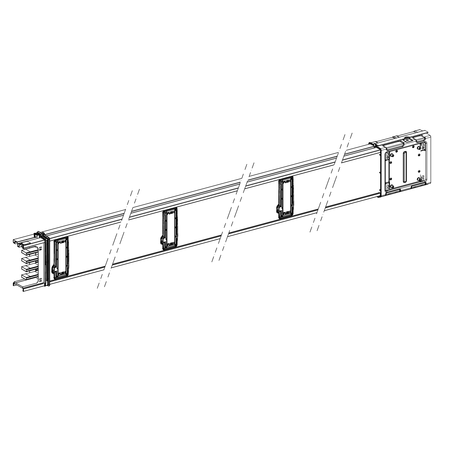 Canalis KSA - élément droit 100A - 3m - 3L+N+PE - 6 fenêtres