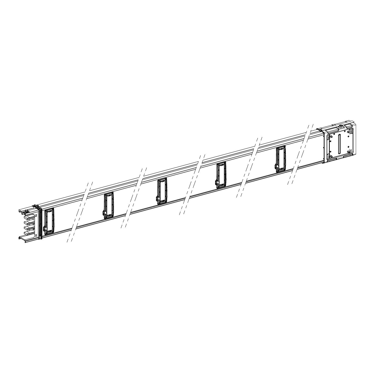 Canalis KSA - élément droit 100A - 5m - 3L+N+PE - 10 fenêtres