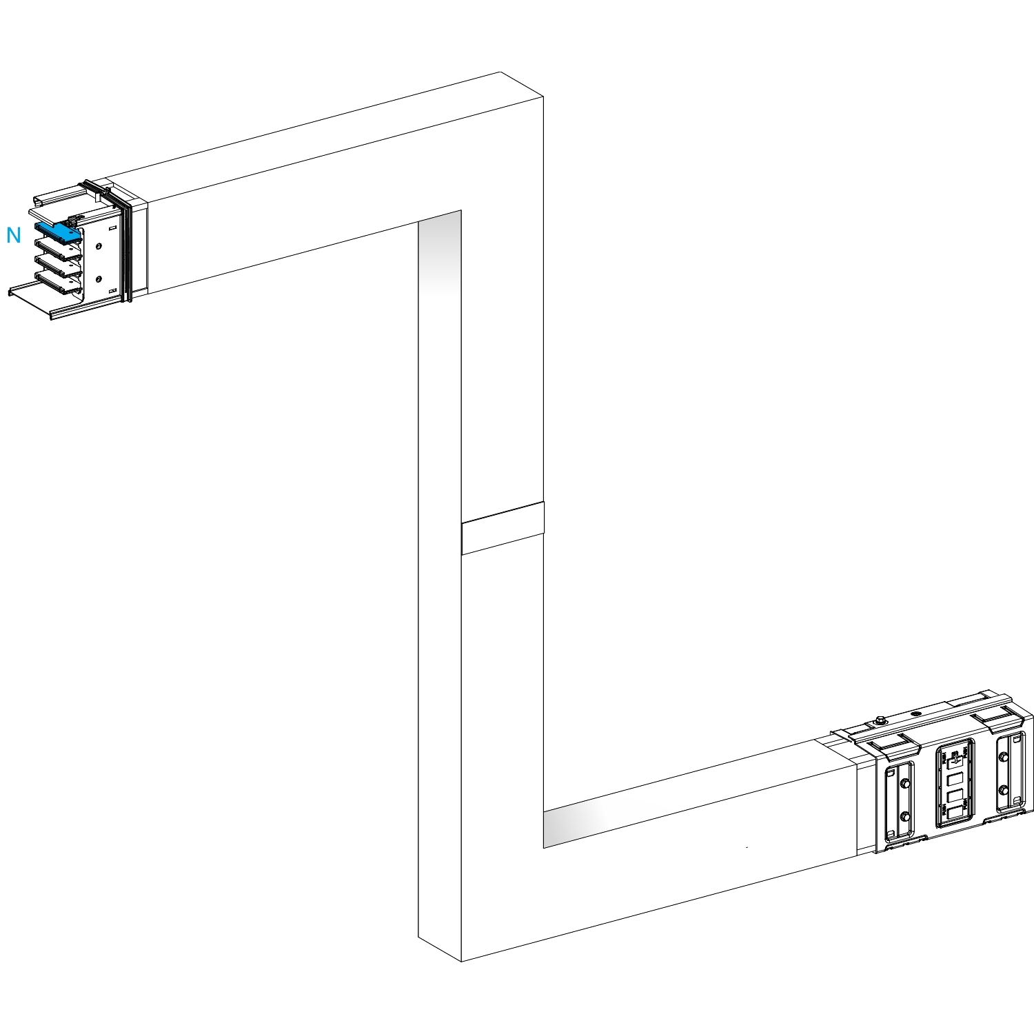 Canalis KSA - Zed vertical coupe feu 1000A - 3 côtés ajustables 300-800mm