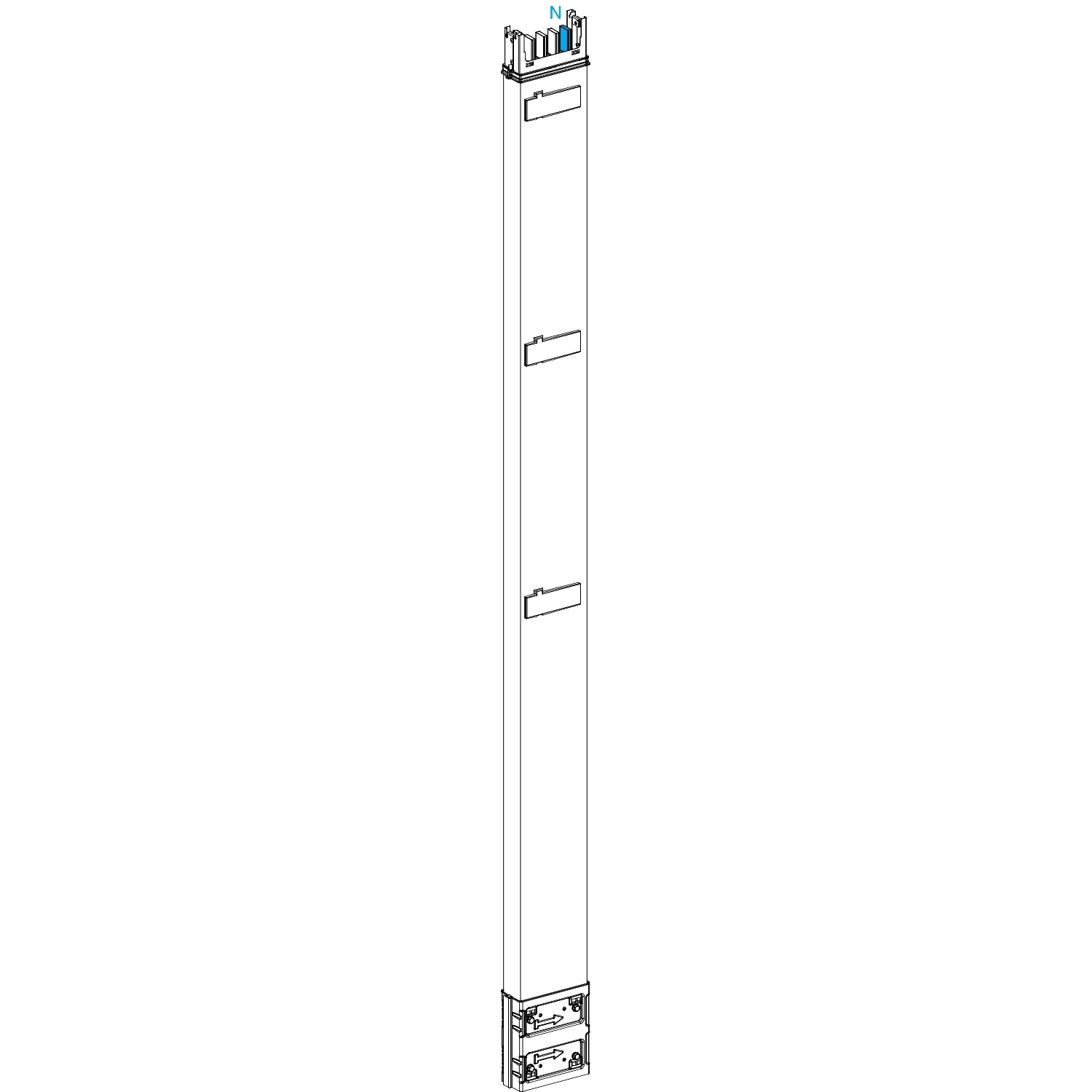 Canalis KSA - colonne montante 100A - 2 m - 3 trappes de dérivation