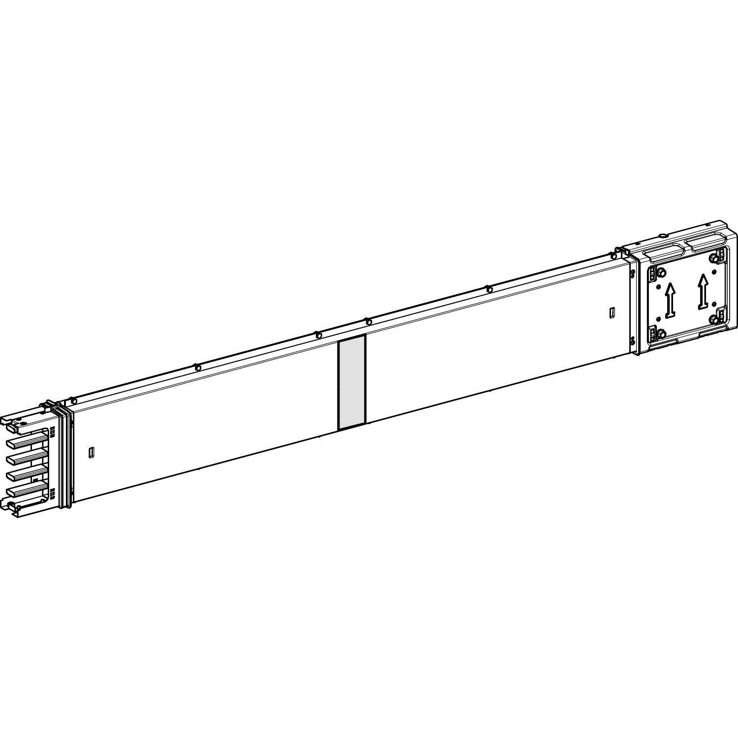 Canalis KSA - élément spécial droit horiz. avec coupe feu 250A - 800-1900 mm
