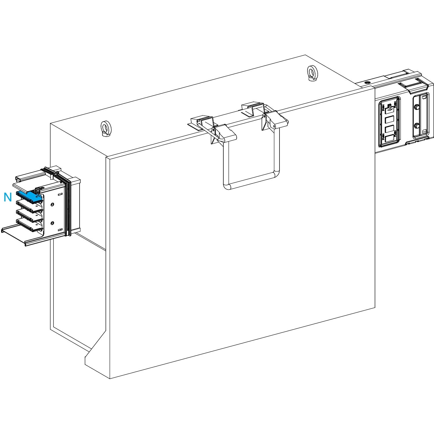 Canalis KSB - coffret de dérivation 630A pour fusible NF ou DIN - 3L+N+PE