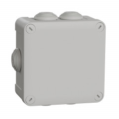 Mureva Box, boite de dérivation IP55 + embouts 105x105x55, gris