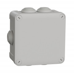 Mureva Box, boite de dérivation IP55 + embouts + bornier 105x105x55, gris