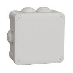 Mureva Box - boite de dérivation avec embouts - 105x105x55 - IP55 - blanc polair