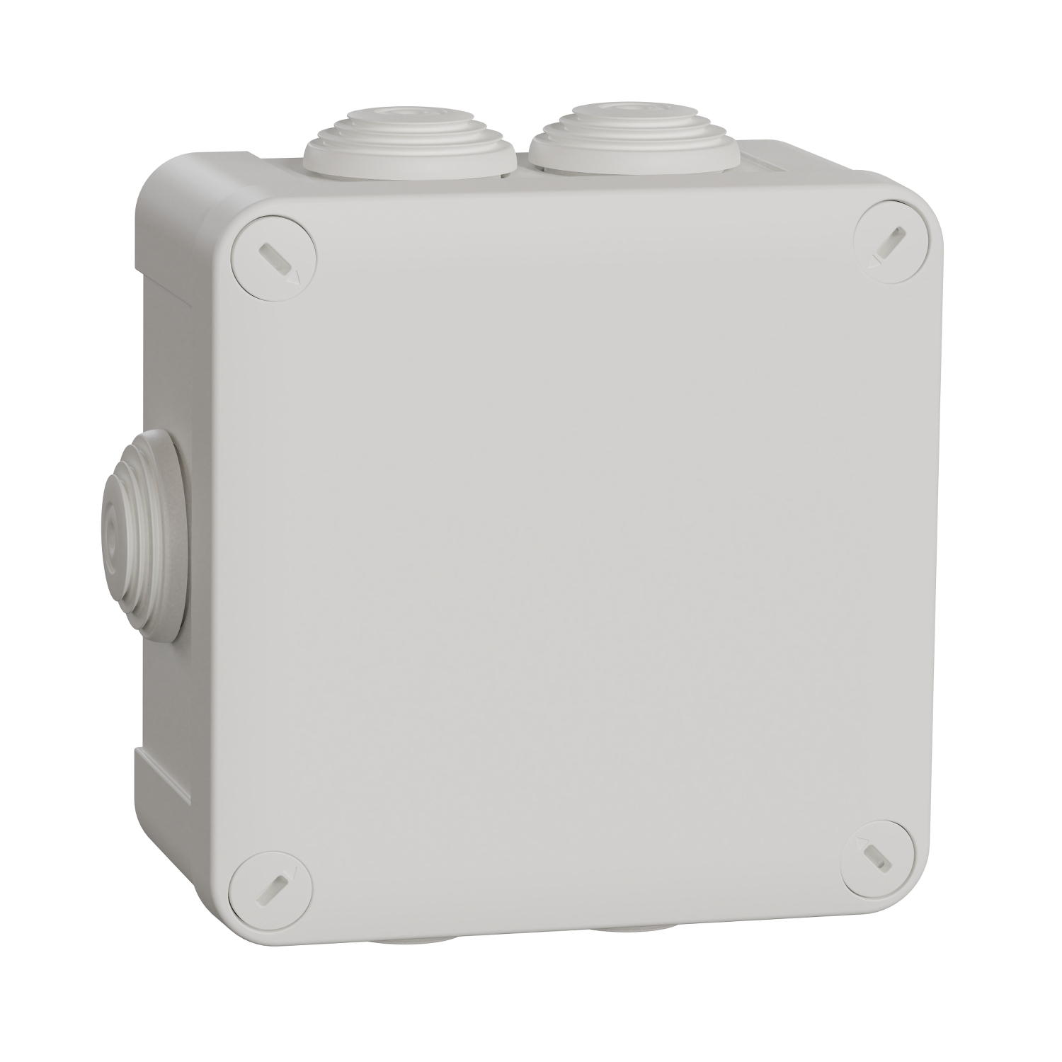 Mureva Box - boite de dérivation avec embouts - 105x105x55 - IP55 - blanc polair