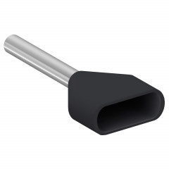 Linergy AZ5 - embout de câble double - taille moyen - 1,5mm² - noir - NF