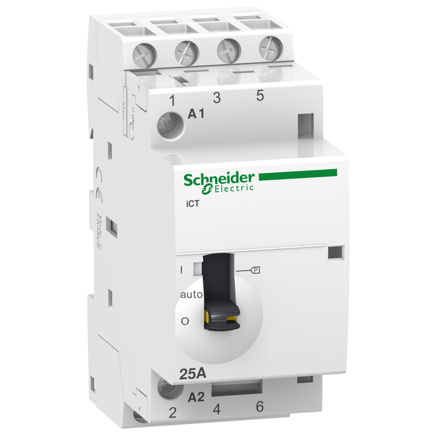 Acti9, iCT contacteur à commande manuelle 25A 4NO 230...240VCA 50Hz