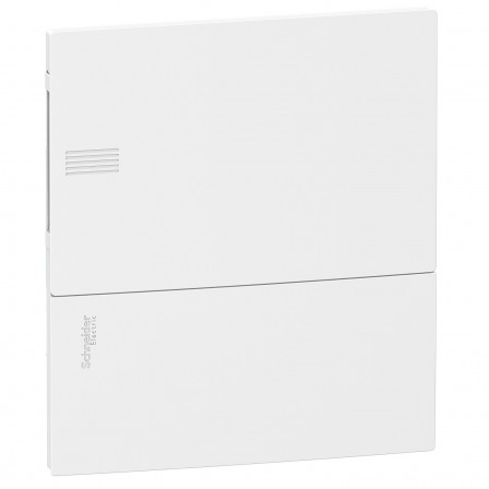 Pragma - mini coffret encastré - 1x8 mod. - portillon opaque blanc - born. Terre