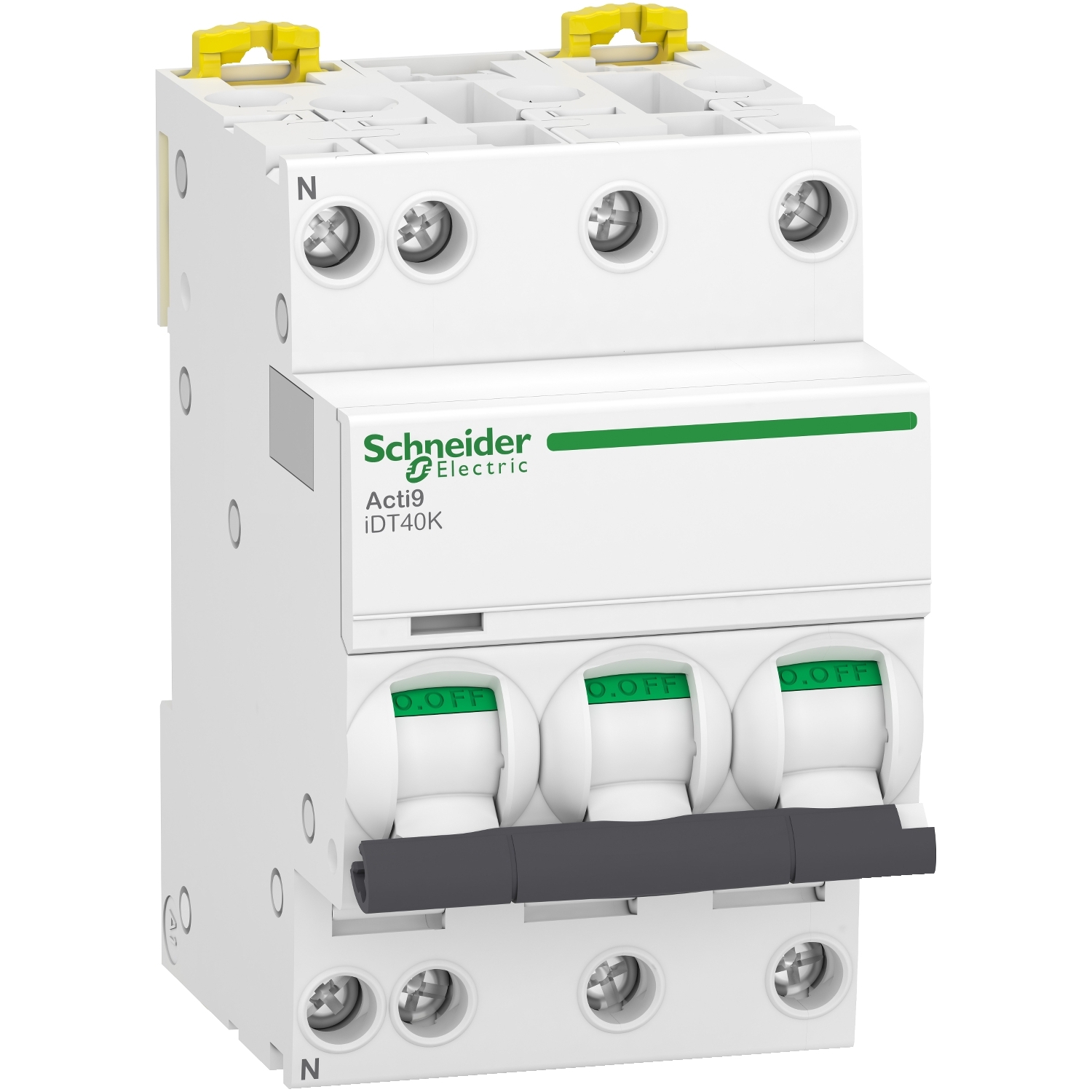 Acti9 iDT40K - disjoncteur modulaire - 3P+N - 10A - courbe C - 4500A/4,5kA