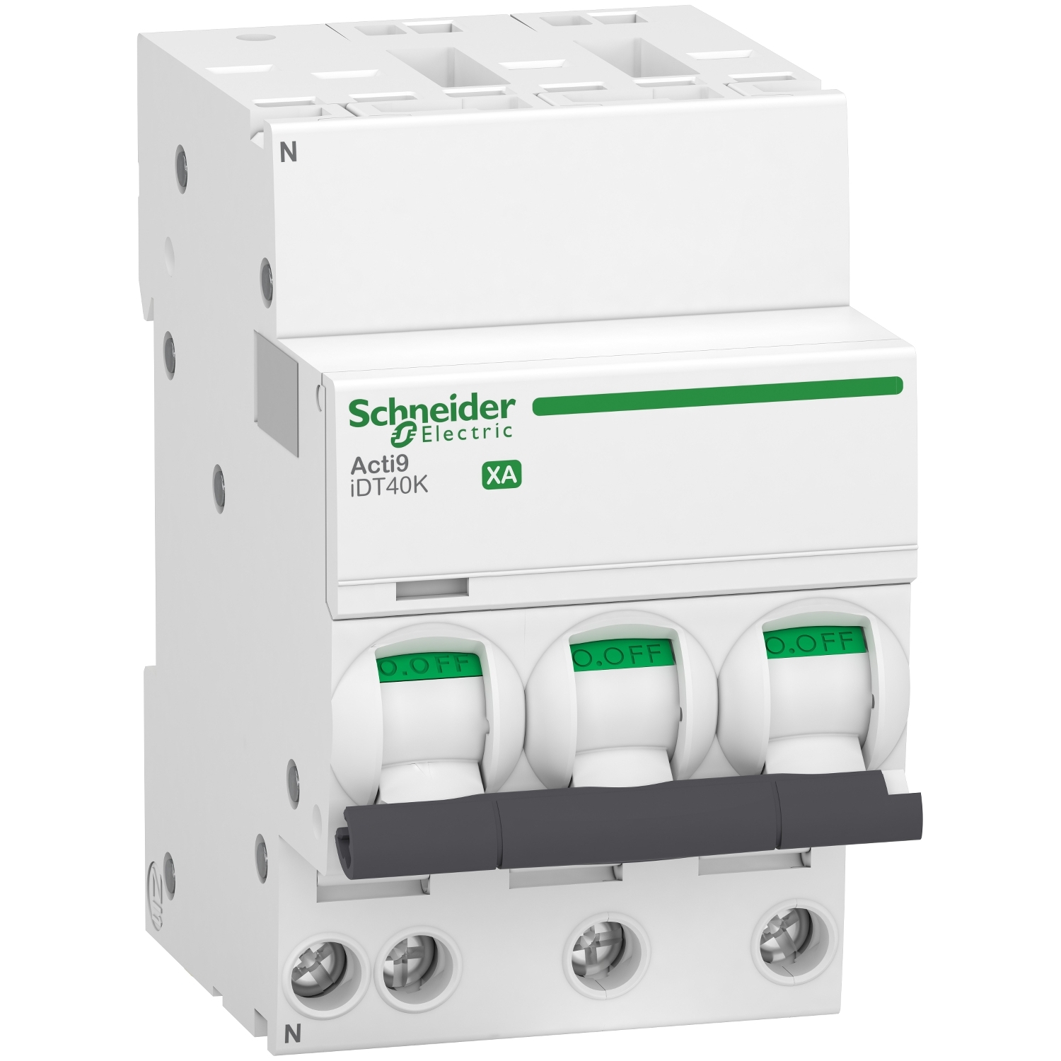 Acti9 iDT40K XA - disjoncteur modulaire - auto/vis 3P+N 25A courbe C - 4,5kA