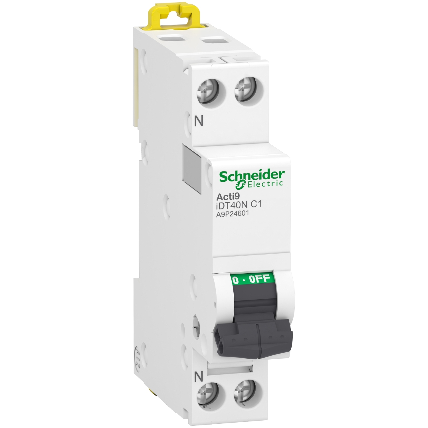 Acti9 iDT40N - disjoncteur modulaire - 1P+N C 1A 6000A/10kA