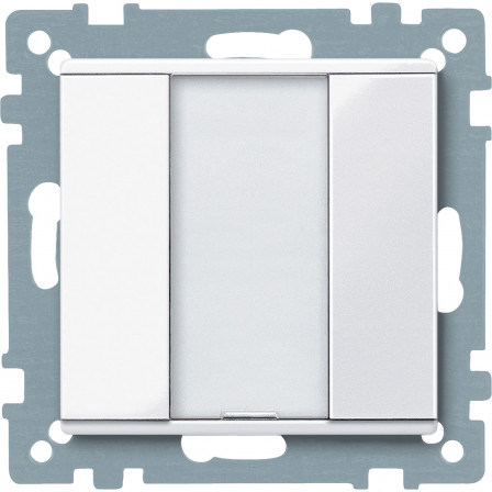 KNX M-Plan - commande multifonction - 2 BP - antimicrobien brillant