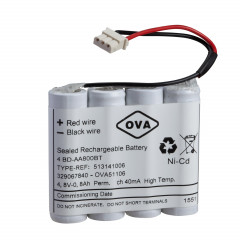 Pyros - Batterie NICD - 4,8 V - 1,7 Ah pour bloc évacuation incandescent